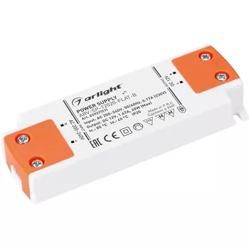 Блок питания ARV-SP-12020-FLAT-B (12V, 1.67A, 20W) (Arlight, IP20 Пластик) 029277(1)