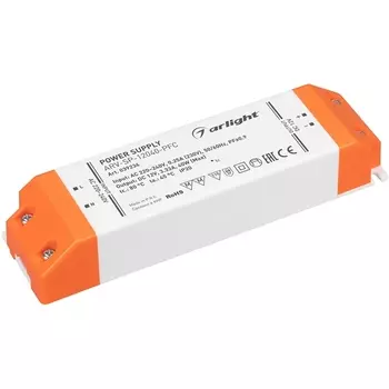 Блок питания ARV-SP-12040-PFC (12V, 3.33A, 40W) (Arlight, IP20 Пластик) 039236