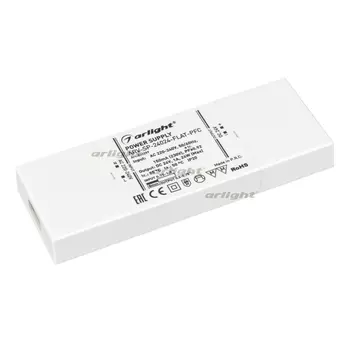 Блок питания ARV-SP-24024-FLAT-PFC (24V, 1A, 24W) (Arlight, IP20 Пластик) 033259