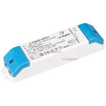 Блок питания ARV-SS-48018 DC/DC (12-48V, 18A, PWM smooth start) (IP20 Пластик) 032555 (Arlight)