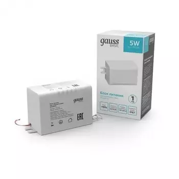 Блок питания Basic 12V 5W IP67 BT520 (Gauss)