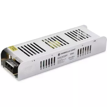 Блок питания с EMC для светодиодной ленты 24V Ambrella LED Driver 24V GS8684 200W 8,3A IP20 220V