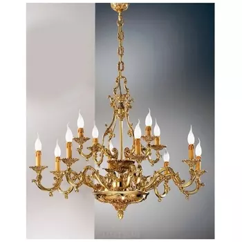 Большая люстра Nervilamp 7305 7305/8+4 подсвечник