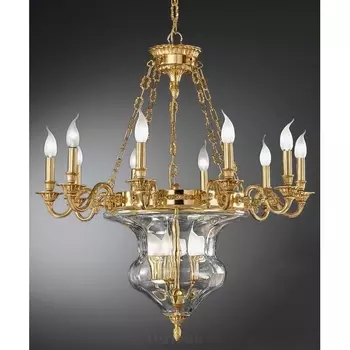 Большая люстра Nervilamp 905 905/10+5 подсвечник