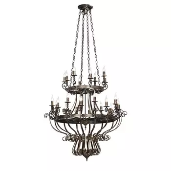 Большая люстра ковка Vitaluce V1801/16+8 в виде свечи