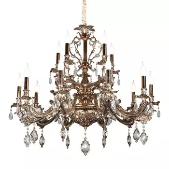 Большая люстра Omnilux Nureci OML-74903-18 подсвечник с подвесками