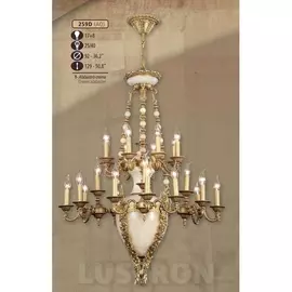 Большая люстра премиум 259D/17+8 AQ CREAM ALABASTER (Riperlamp)