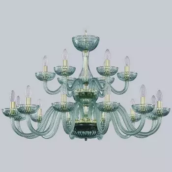 Большая люстра с хрусталем 1310/12+6/360/2d G Bi/Birusa/M-1G (Bohemia)