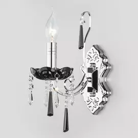 Бра 2026/1 хром/черный хрусталь Strotskis (Eurosvet)