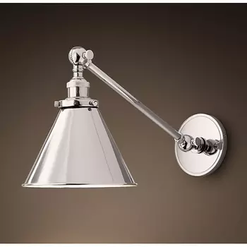 Бра 20Th C Library Single Sconce Silver ImperiumLoft 44,147 (84948-22)
