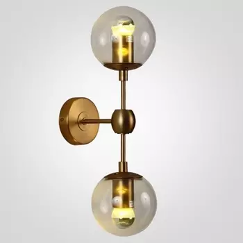 Бра Modo Sconce 2 Globes Gold ImperiumLoft 44,411 (84999-22) в форме шара