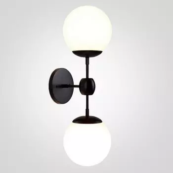 Бра Modo 2 Globes Black And White Glass ImperiumLoft 44,412 (84941-22)