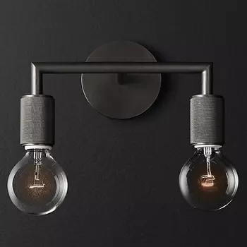 Бра Rh Utilitaire Double Sconce Black ImperiumLoft 44,555 (123263-22)