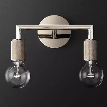 Бра Rh Utilitaire Double Sconce Silver ImperiumLoft 44,556 (123265-22)