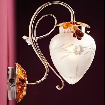 Бра муранское стекло 6918/A1 V2561 MM Lampadari с цветами