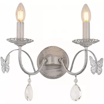Бра Arte Milano AM346179 346179/2W WT+SL подсвечник с подвесками
