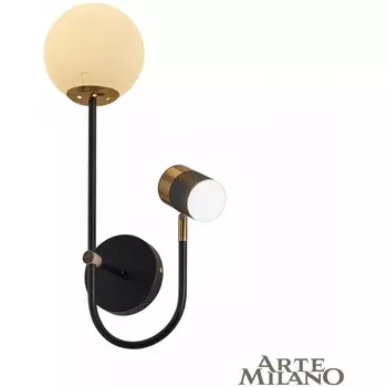 Бра Arte Milano Ferrara-71040 274802/1+1B BK/GD