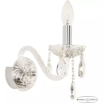 Бра Bohemia 101 101B/1/165 Ni подсвечник с подвесками