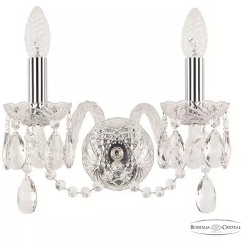 Бра Bohemia 101 101B/2/141 Ni подсвечник с подвесками