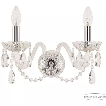 Бра Bohemia 101 101B/2/165 Ni подсвечник с подвесками