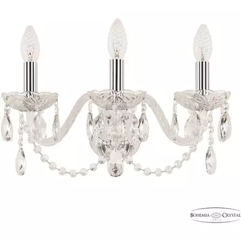 Бра Bohemia 101 101B/3/165 Ni подсвечник с подвесками