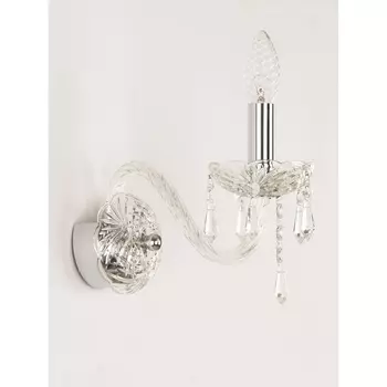 Бра Bohemia 104 104B/1/165 Ni подсвечник с подвесками