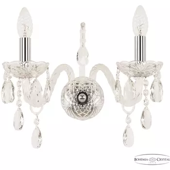 Бра Bohemia 105 105B/2/165 Ni подсвечник с подвесками