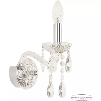 Бра Bohemia 107 107B/1/141 Ni подсвечник с подвесками