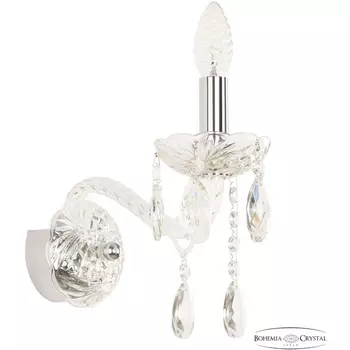 Бра Bohemia 107 107B/1/165 Ni подсвечник с подвесками