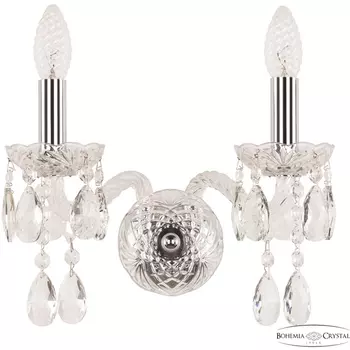 Бра Bohemia 107 107B/2/141 Ni подсвечник с подвесками