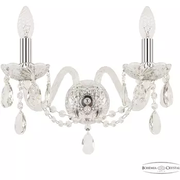 Бра Bohemia 116 116B/2/165 Ni подсвечник с подвесками