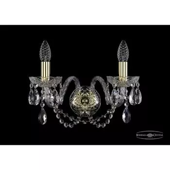 Бра хрусталь Bohemia 1402 1402B/2/160/G подсвечник