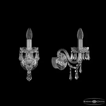 Бра Bohemia 1403 1403B/1/141 Ni подсвечник с подвесками