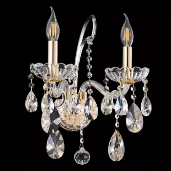 Бра Crystal Lux MONICA AP2 GOLD с подвесками