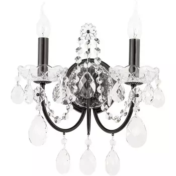 Бра Crystal Lux ODELIS AP2 BROWN подсвечник с подвесками