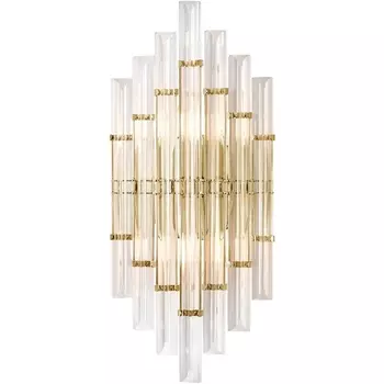 Бра Crystal Lux SARAGOSA SARAGOSA AP2 BRASS/TRANSPARENTE