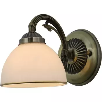 Бра Escada Ballad 2134/1A Bronze 1x40Вт E27, металл/стекло, бронза, белый матовый плафон