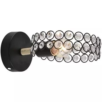 Бра Escada Banjo 679/1A Black 1x60Вт E27, металл/хрусталь, черный/дерево