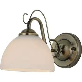 Бра Escada Essay 1x40Вт E27, металл/стекло, бронза, белый матовый плафон