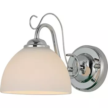 Бра Escada Essay 1x40Вт E27, металл/стекло, хром, белый матовый плафон