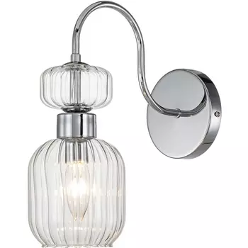 Бра Escada Gloss 1141/1A Chrome/Clear 1x60Вт E14, металл/стекло, хром/прозрачный
