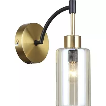 Бра Escada Lyrics 1x40Вт E14, металл/стекло, бронза/черный, прозрачный плафон