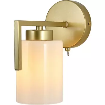 Бра Escada Style 1142/1 Gold 1x60Вт E27, металл/стекло, золото/матовый, с выключателем