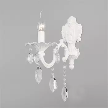 Бра хрустальное 10108/1 Eurosvet Veletta белый в виде свечи