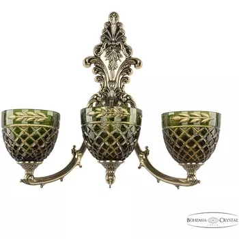 Бра хрустальное 7211B15/3/210 GB P1 U Amber-Green/H-1J Bohemia Verona