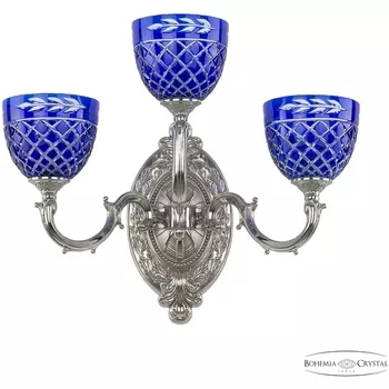 Бра хрустальное 7214B12/2+1/210 Ni P1 U Clear-Blue/H-1J Bohemia Verona