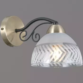 Бра ILLUMICO IL0435-1WSQ-24 BK AB SPICA