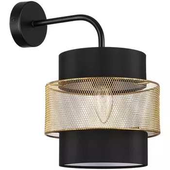 Бра Lumion Animaisa 8003/1W черный/черный, золотой металл/металл, текстиль Е27 60W 220V