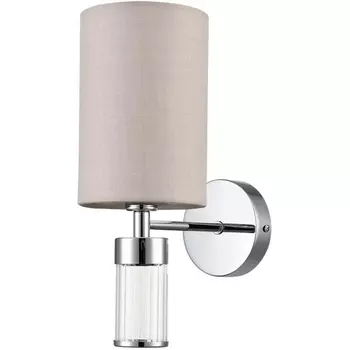 Бра Lumion Arnika 6585/1W хром/бежевый, металл/текстиль, стекло E14 1*40W 220V