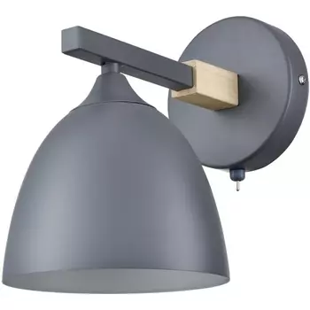 Бра Lumion Colange 8096/1W серый/серый металл, дерево/металл Е27 1*60W 220V
